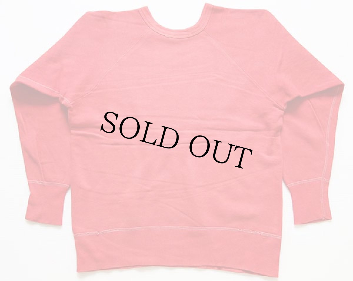 画像2: 60s UNKNOWN 無地 コットン スウェット 赤 (2)