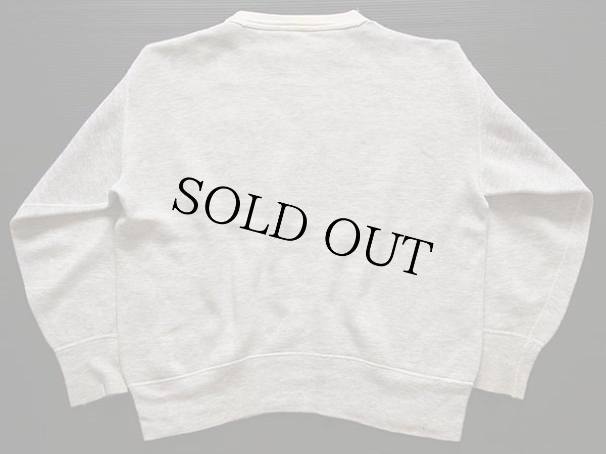 画像2: 50s USA製 RUSSELLラッセル 無地 ツートン 前V コットン スウェット M (2)