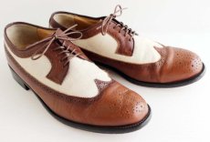 画像1: Leather Classics MASON ウイングチップ コットン×レザーシューズ★革靴 (1)