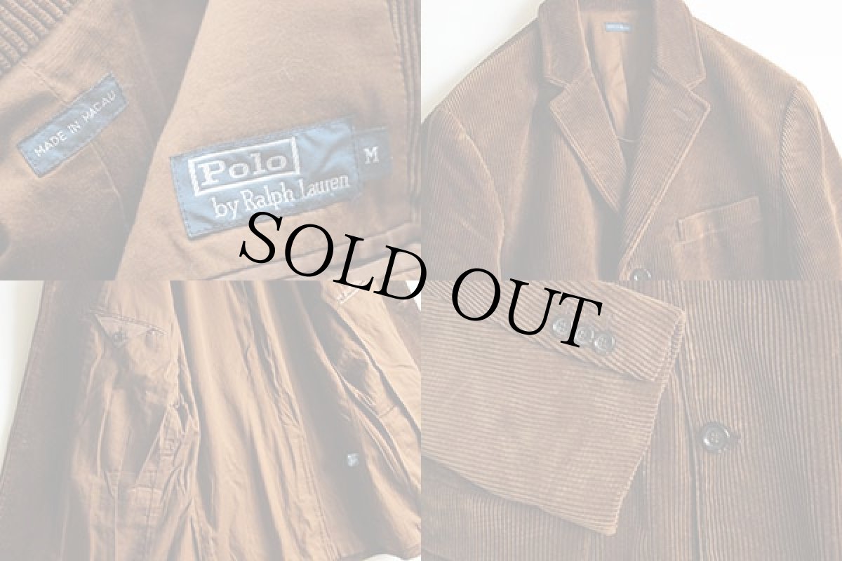 画像3: ポロ ラルフローレン 太畝 コーデュロイ テーラードジャケット 茶 (3)