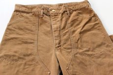 画像2: 70s carharttカーハート ダック地 ダブルニー ペインターパンツ 茶 w33 (2)