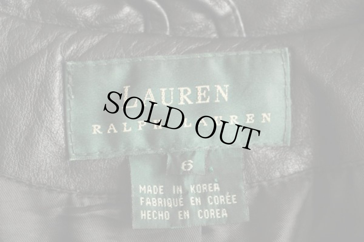 画像4: LAUREN ラルフローレン レザージャケット 黒 6 (4)