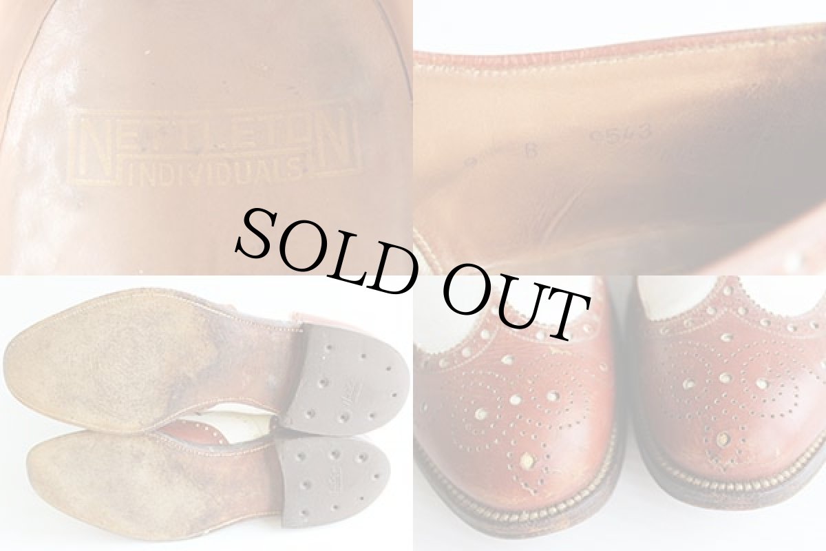 画像6: 50s NETTLETON ウイングチップ レザーシューズ9B★革靴 (6)