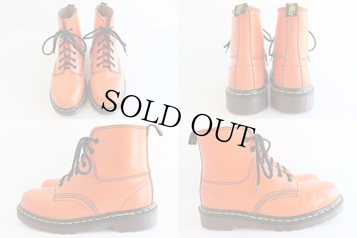 画像2: 英国製 DR.MARTENSドクターマーチン 6ホールブーツ オレンジ UK5 (2)