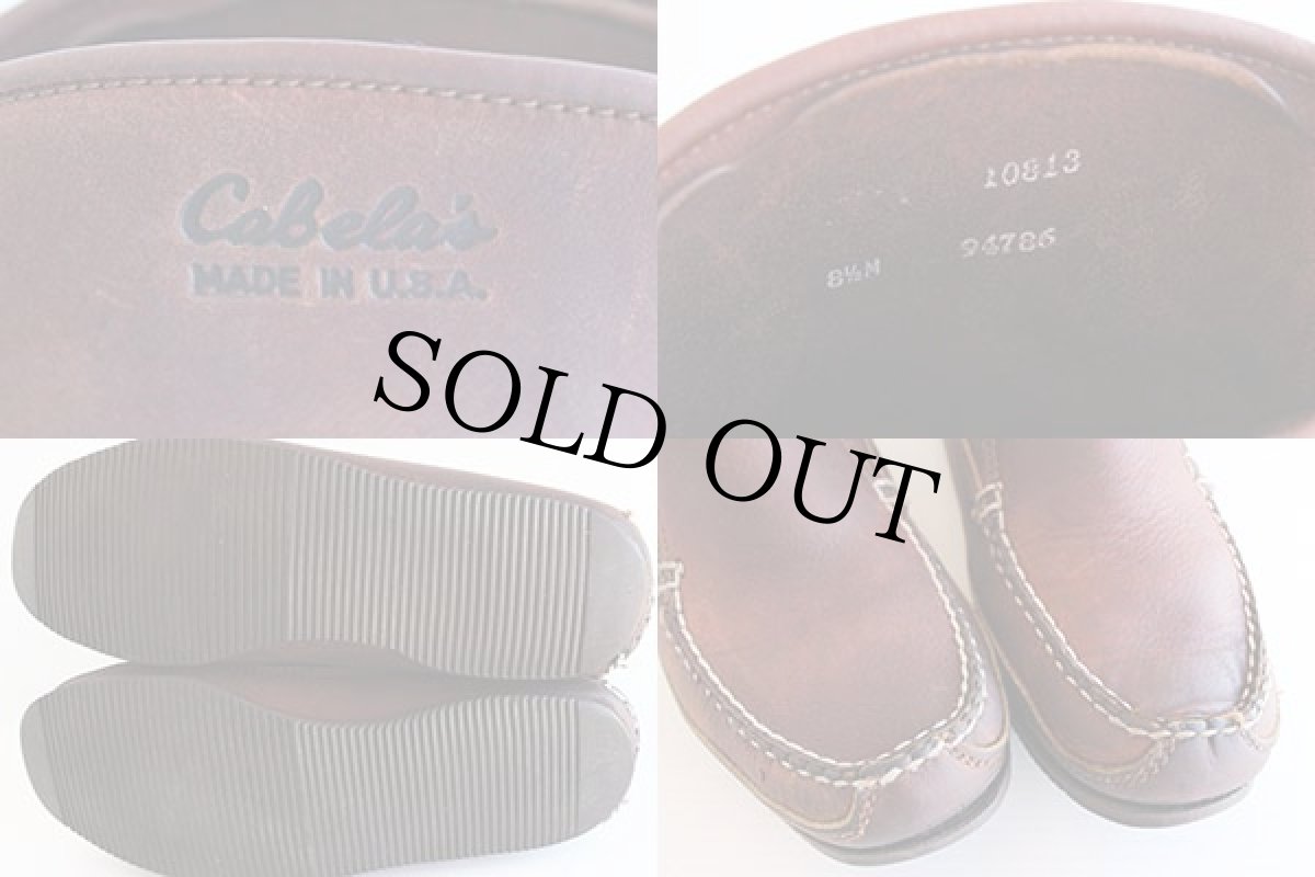 画像3: USA製 Cabela'sカベラス レザー モカシンブーツ 赤茶 (3)