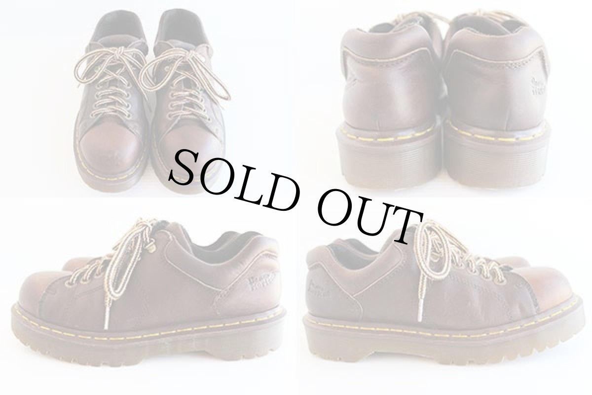 画像2: 英国製 DR.MARTENSドクターマーチン モンキーブーツ ローカット 焦げ茶 UK7 (2)