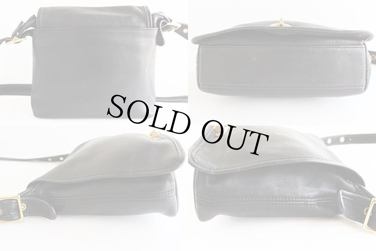 画像2: USA製COACH オールド コーチ レザーショルダーバッグ 黒★9715 (2)