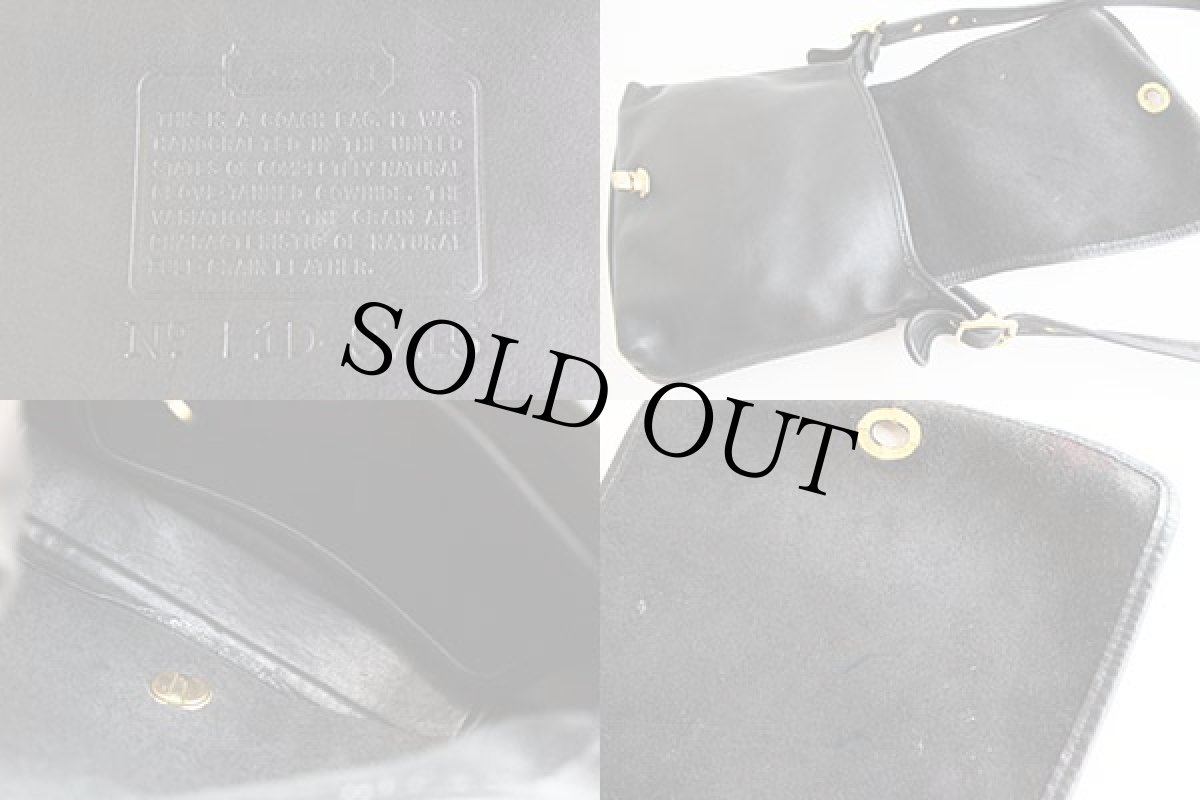 画像3: USA製COACH オールド コーチ レザーショルダーバッグ 黒★9715 (3)