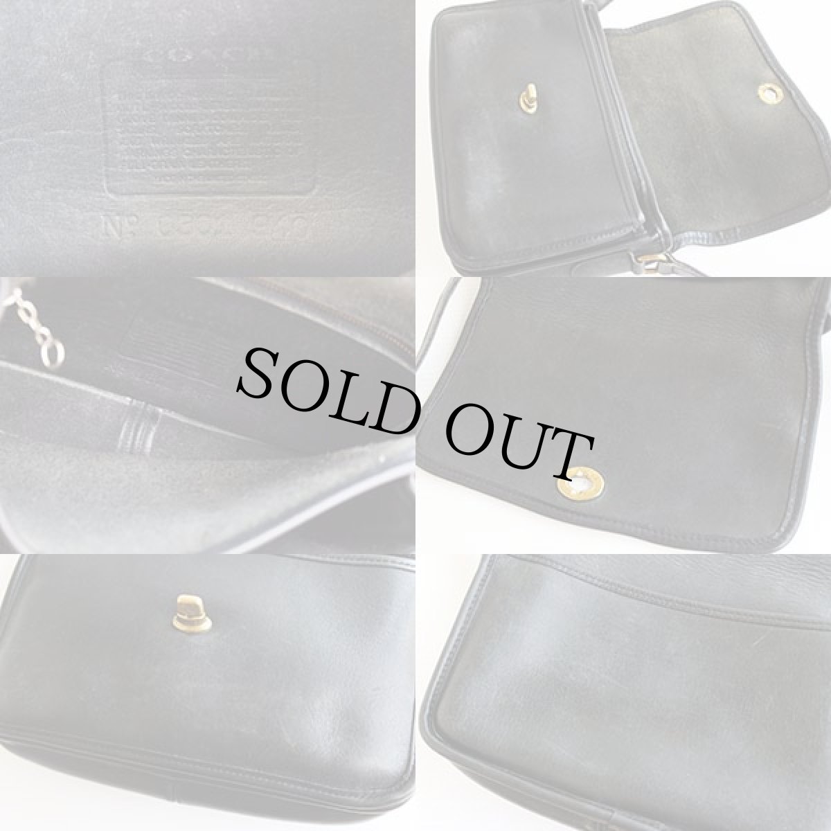 画像3: USA製COACH オールド コーチ レザーショルダーバッグ 黒★940 (3)