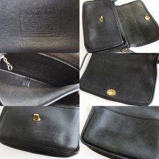 画像3: USA製COACH オールド コーチ レザーショルダーバッグ 黒★940 (3)