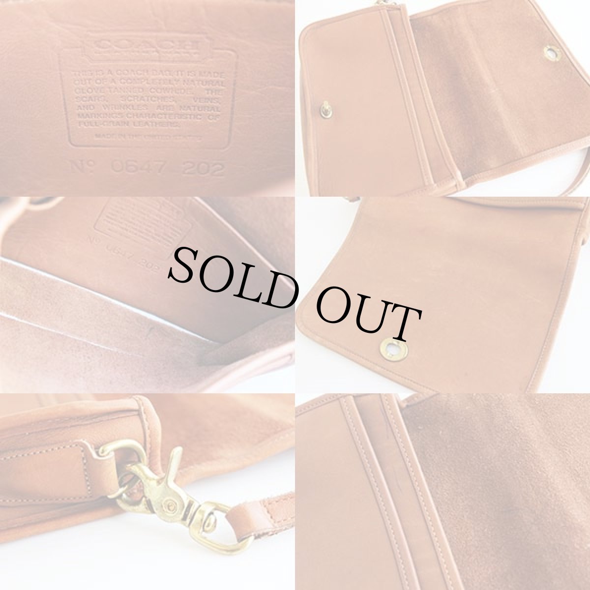 画像3: USA製COACH オールド コーチ レザーショルダーバッグ 茶★202 (3)