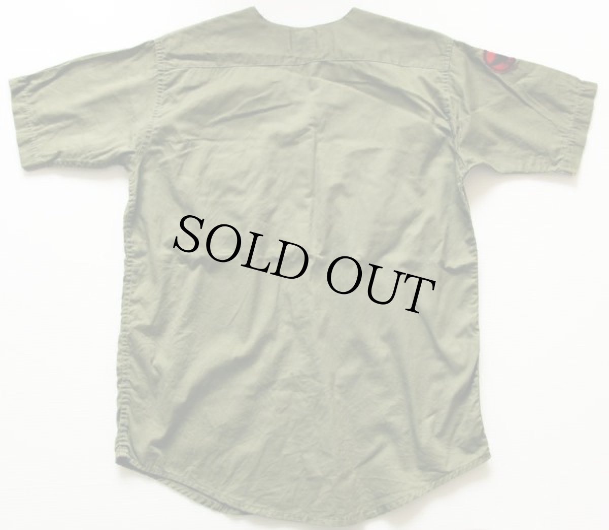 画像2: 60s BSA ボーイスカウト パッチ付き ノーカラー 半袖 コットンシャツ (2)