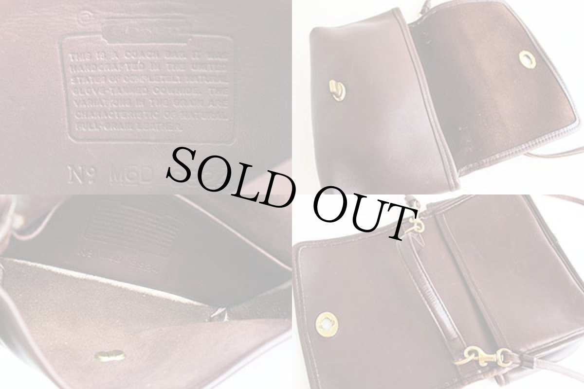 画像3: USA製 COACH オールド コーチ 2WAY レザーショルダーバッグ 茶 9924 (3)