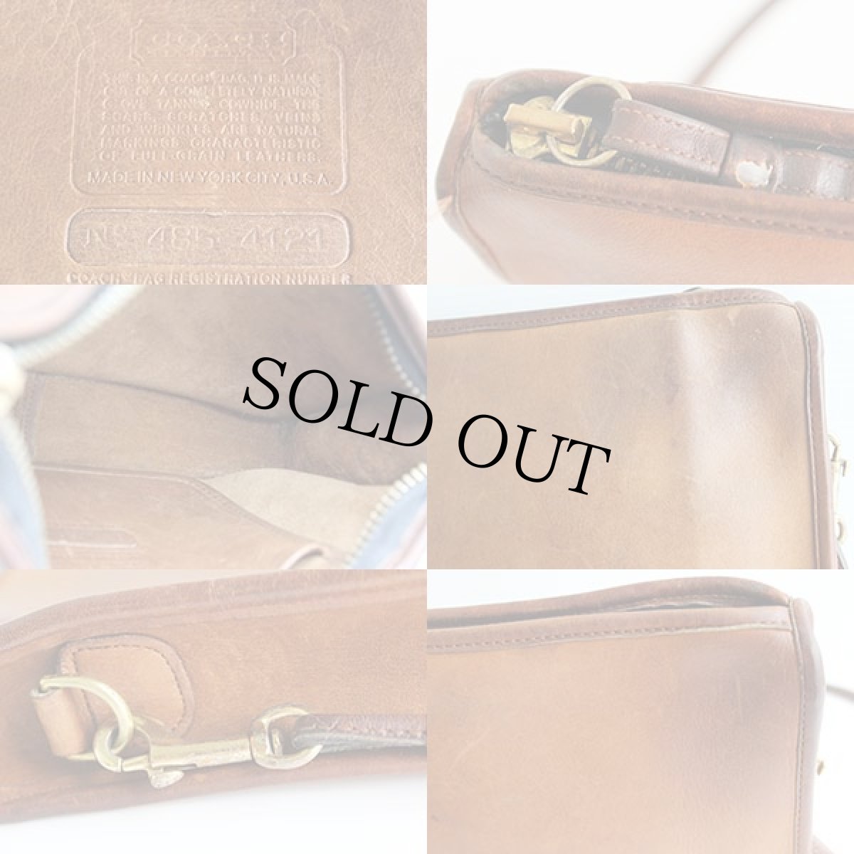 画像3: 70s USA製 COACH オールド コーチ レザーショルダーバッグ 茶★4121 (3)