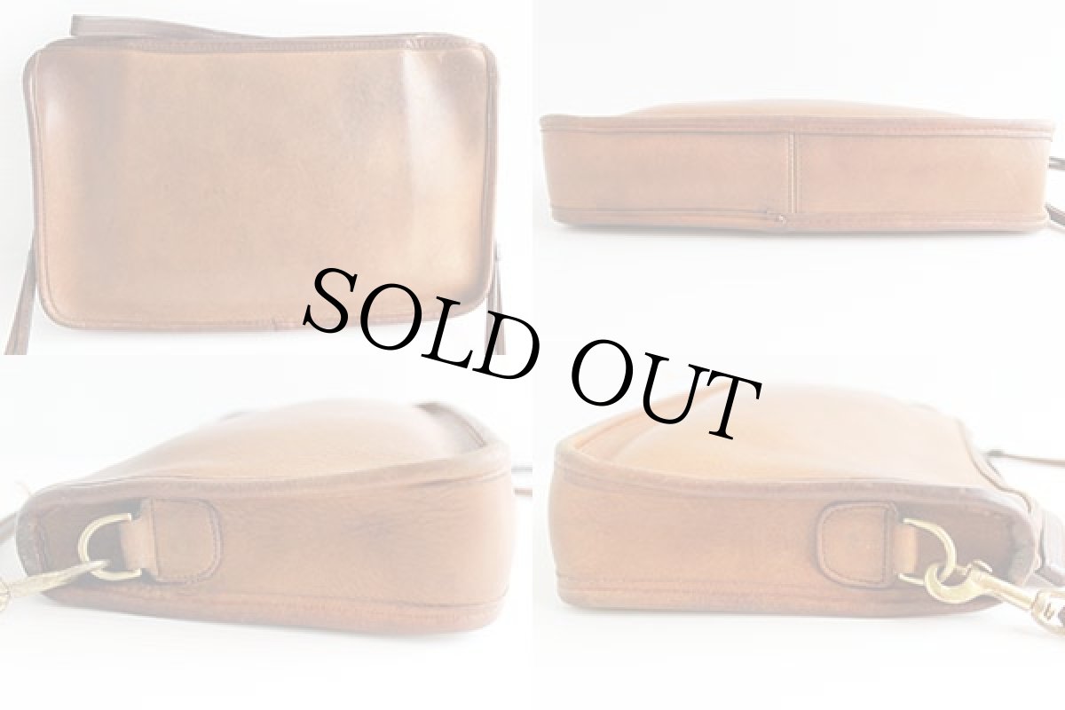 画像2: 70s USA製 COACH オールド コーチ レザーショルダーバッグ 茶★4121 (2)