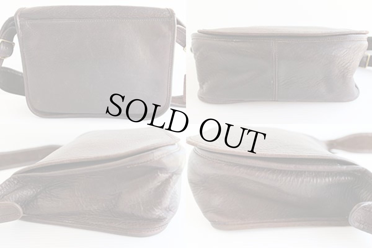 画像2: COACH オールド コーチ レザーショルダーバッグ 焦げ茶 (2)