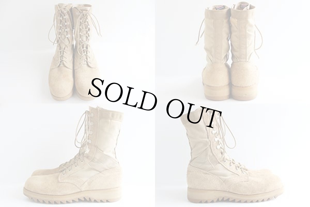 画像2: 米軍 ALTAMA スエードレザー×ナイロン デザート コンバットブーツ サンドベージュ 9.5R (2)