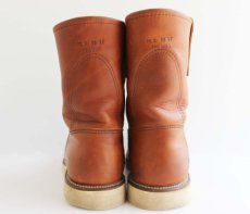 画像5: 90s USA製 REDWINGレッドウイング 866 緑犬タグ アイリッシュセッター ペコスブーツ 茶 7.5D (5)