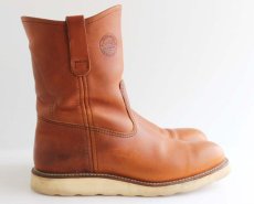 画像3: 90s USA製 REDWINGレッドウイング 866 緑犬タグ アイリッシュセッター ペコスブーツ 茶 7.5D (3)