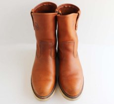 画像4: 90s USA製 REDWINGレッドウイング 866 緑犬タグ アイリッシュセッター ペコスブーツ 茶 7.5D (4)