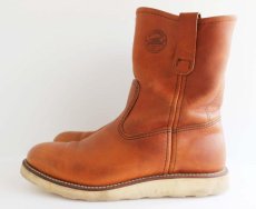 画像2: 90s USA製 REDWINGレッドウイング 866 緑犬タグ アイリッシュセッター ペコスブーツ 茶 7.5D (2)