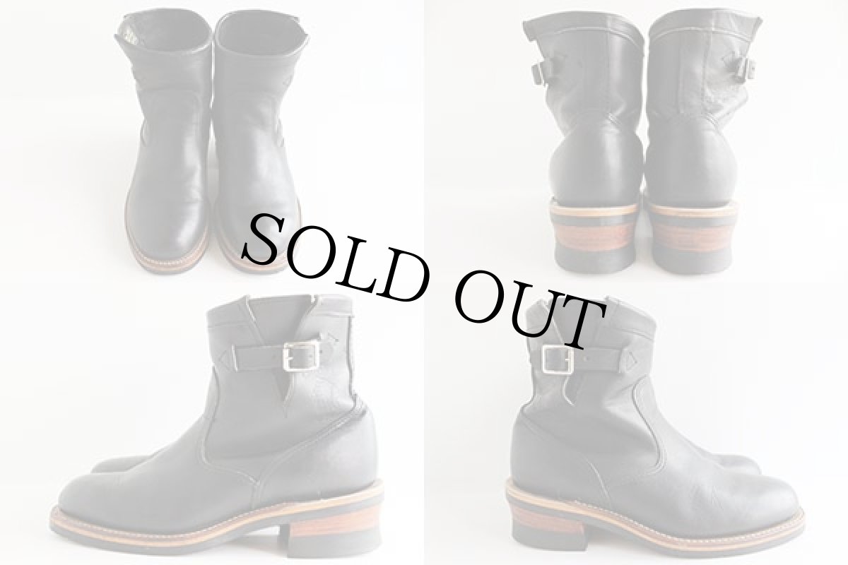 画像2: 90s USA製 CHIPPEWAチペワ ショート エンジニアブーツ 黒 7.5E (2)