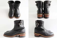 画像2: 90s USA製 CHIPPEWAチペワ ショート エンジニアブーツ 黒 7.5E (2)