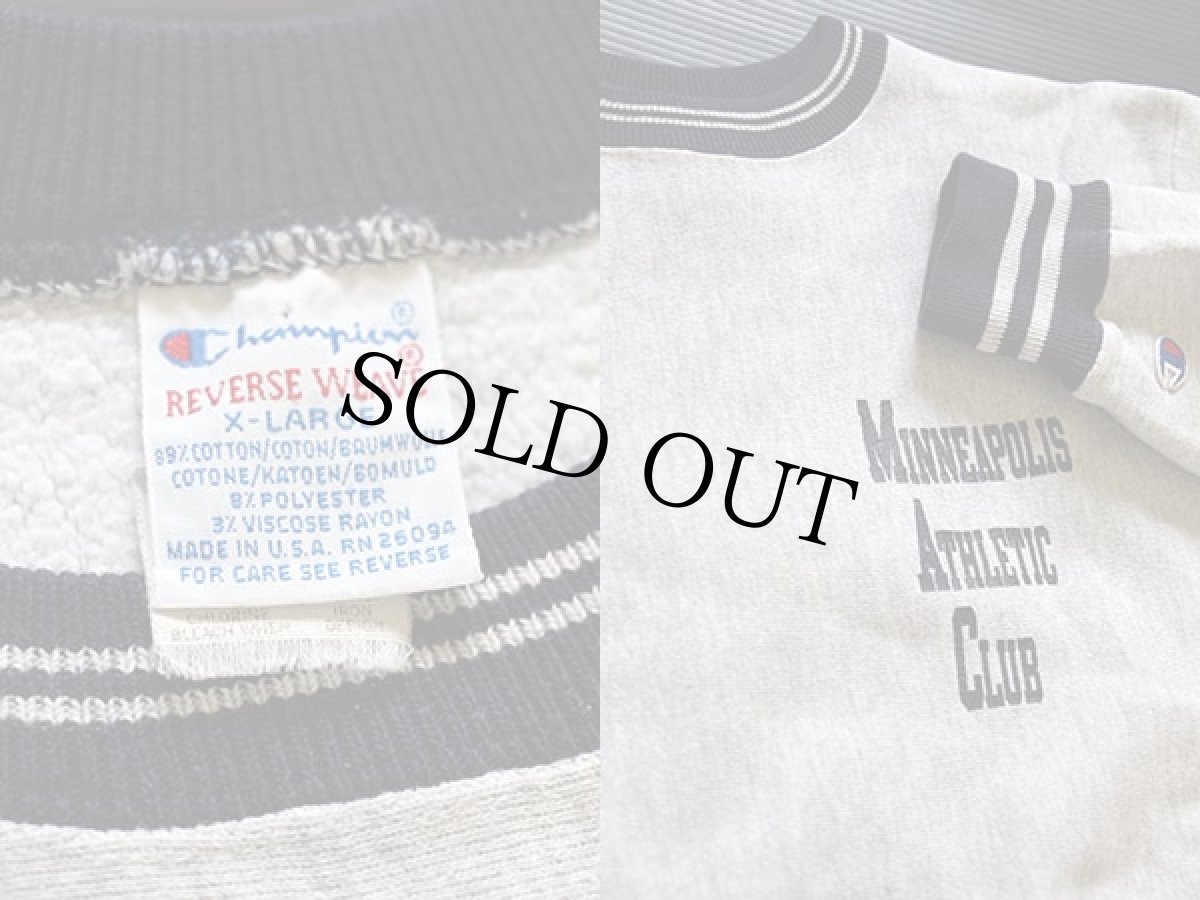画像3: 90s USA製 Championチャンピオン リブライン リバースウィーブ スウェット XL (3)
