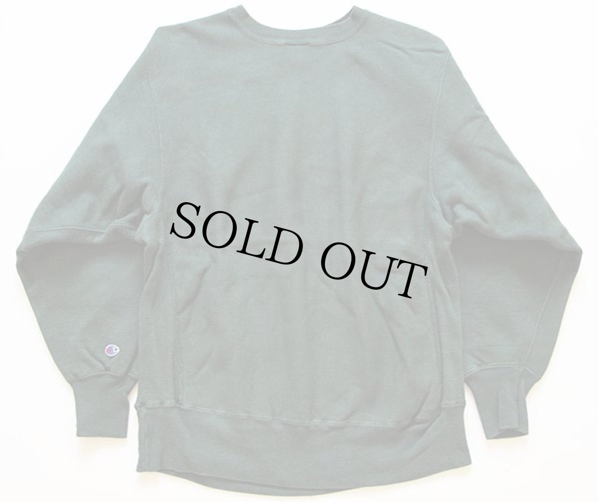 画像2: 90s USA製 Championチャンピオン  無地 目無し リバースウィーブ スウェット 緑 L★ブランク (2)