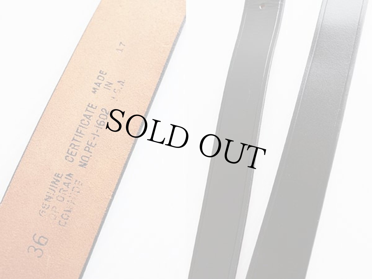 画像3: USA製 カウハイド ギャリソンベルト 黒 36★322 (3)