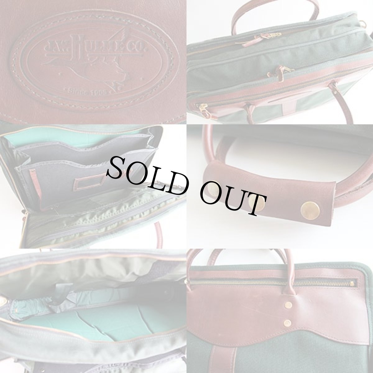 画像3: USA製 J.W.HULME キャンバス×レザー ビジネスバッグ (3)