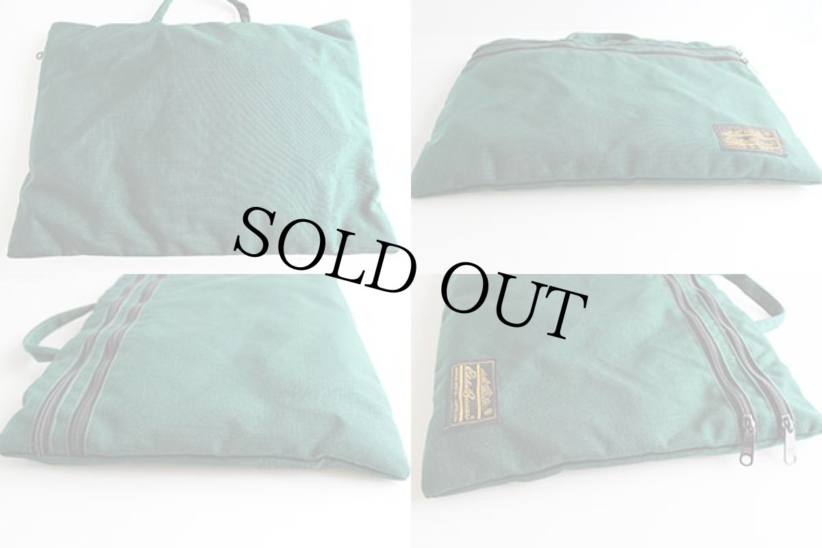 画像2: 80s EddieBauerエディーバウアー ナイロン ハンドバッグ 緑 (2)