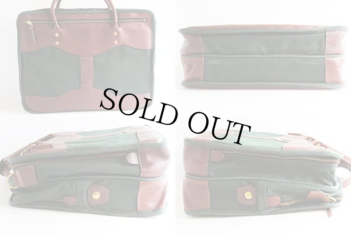 画像2: USA製 J.W.HULME キャンバス×レザー ビジネスバッグ (2)