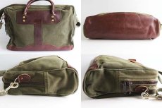 画像2: USA製 DULUTH PACKダルースパック キャンバス×レザー 2way ショルダーバッグ 緑 (2)