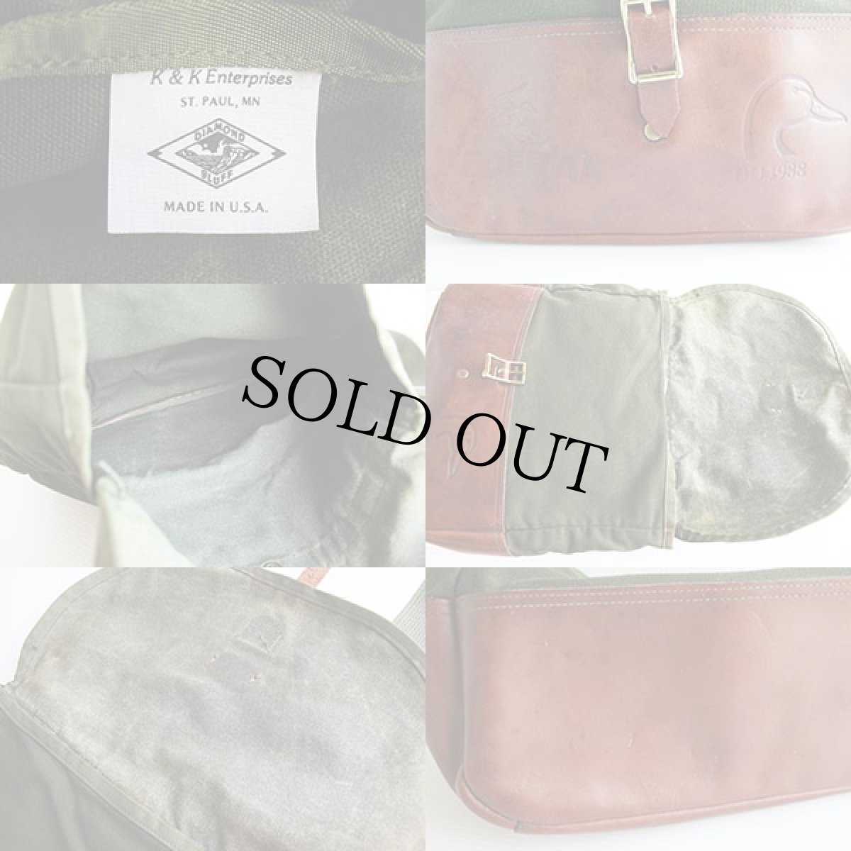 画像3: USA製 DIAMOND BLUFF キャンバス×レザー ショルダーバッグ (3)