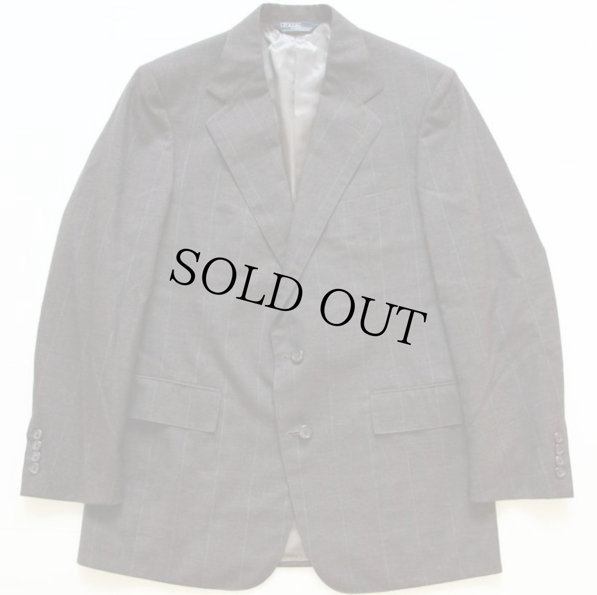 画像2: 80s USA製 ポロ ラルフローレン ストライプ テーラードジャケット&パンツ セットアップ 40R★スーツ (2)