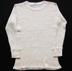 画像2: 60s Munsingwear コットン サーマルシャツ ナチュラル M (2)