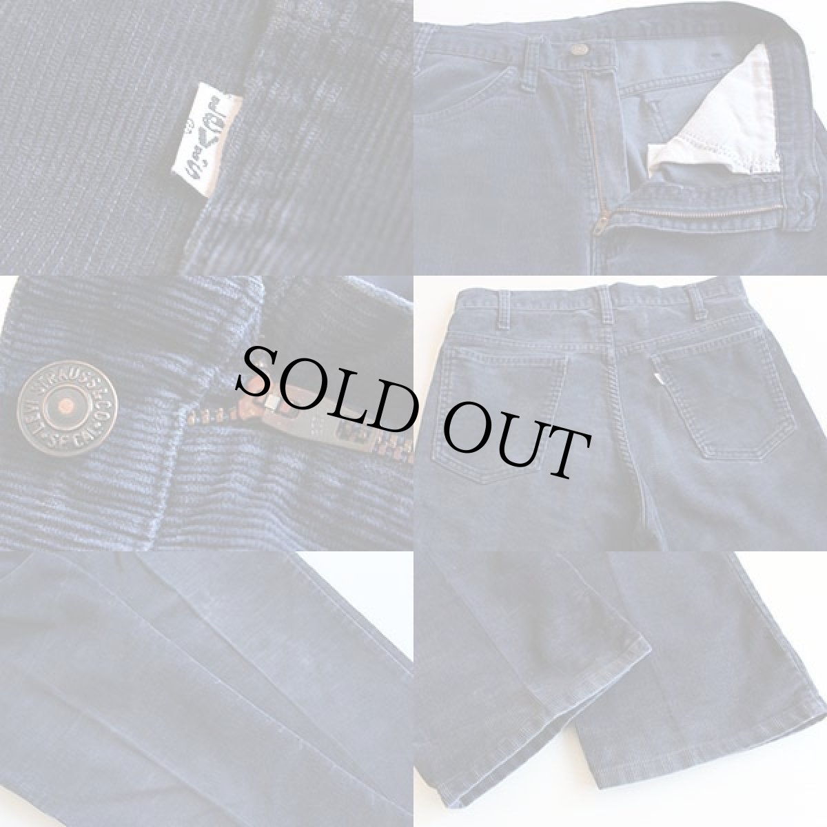 画像3: 70s Levi'sリーバイス 519 コーデュロイパンツ 紺 (3)