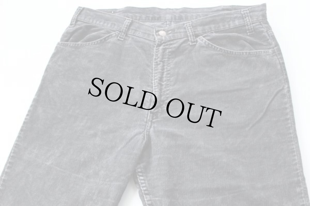 画像2: 70s Levi'sリーバイス 519-1558 コーデュロイパンツ 黒 w36 (2)