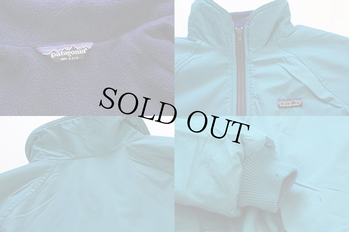 画像3: 80s USA製 patagoniaパタゴニア フリースライナー ナイロンジャケット 青緑系★シェルドシンチラ (3)