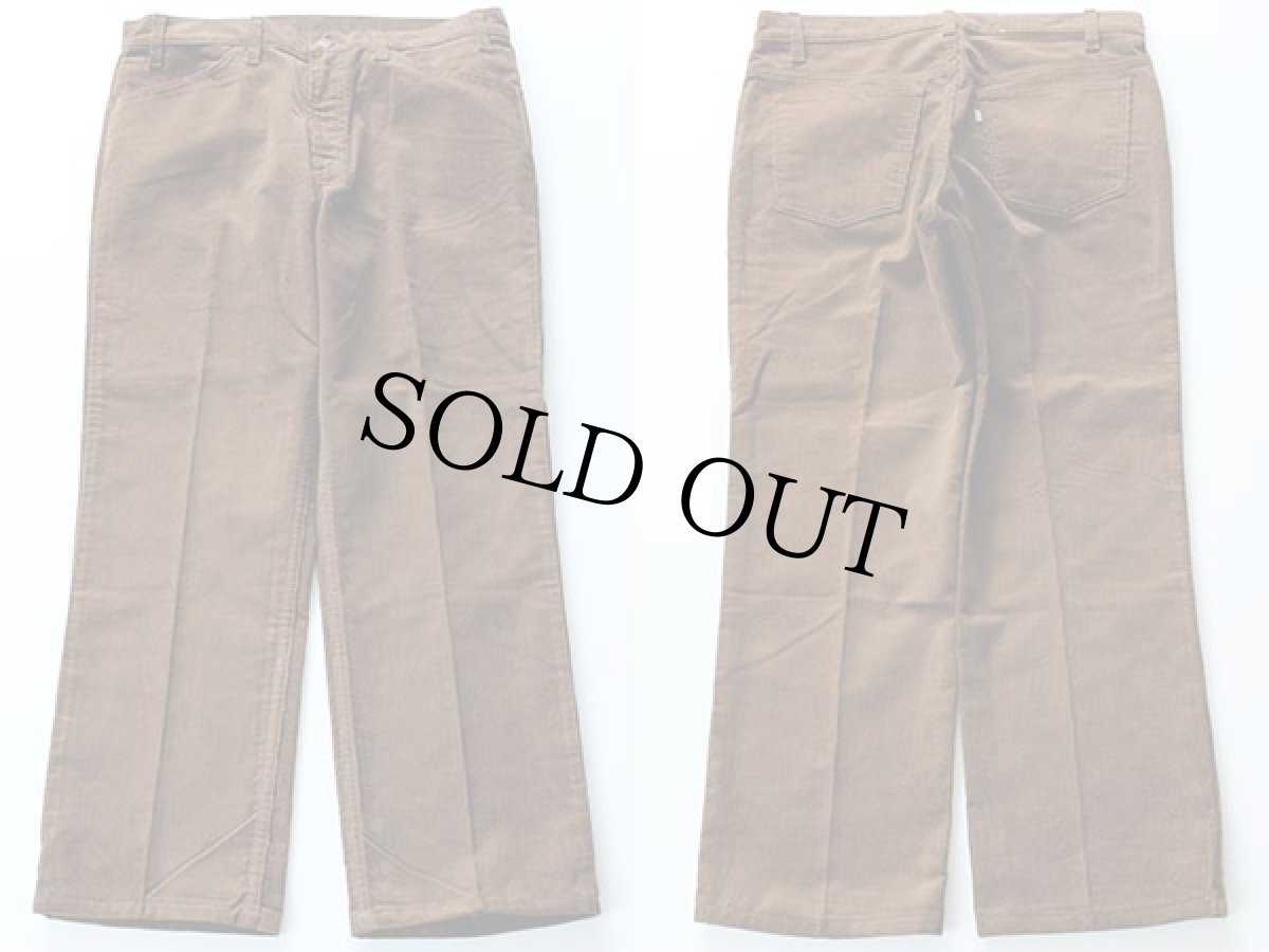 画像2: デッドストック★80s Levi'sリーバイス 519 コーデュロイパンツ 茶 w36 (2)