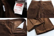 画像3: デッドストック★80s Levi'sリーバイス 519 コーデュロイパンツ 茶 w36 (3)