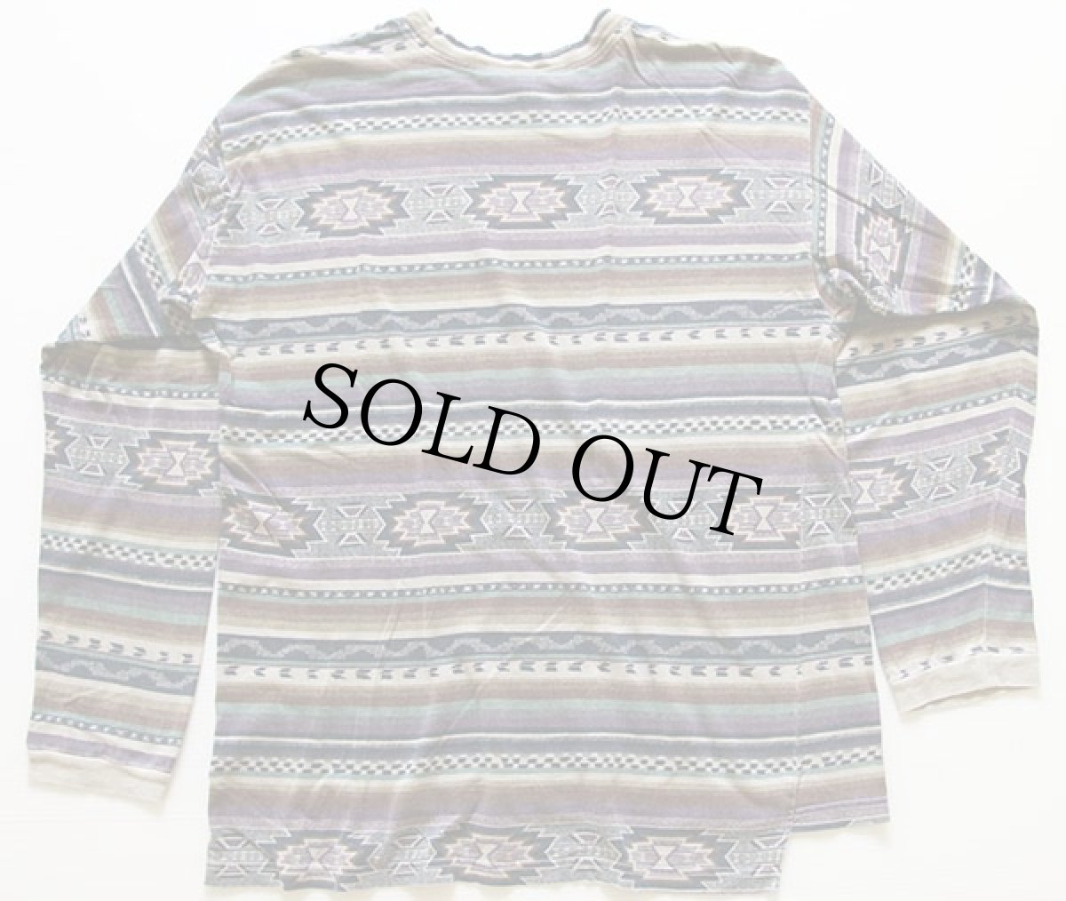 画像2: 90s USA製 GRAMICCIグラミチ ネイティブ柄 コットン 長袖Tシャツ M (2)