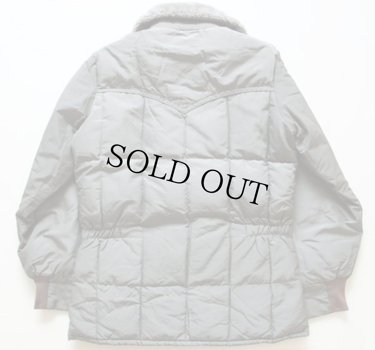 画像2: 80s USA製 Walls 襟ボア ダウンジャケット グレー 40R (2)