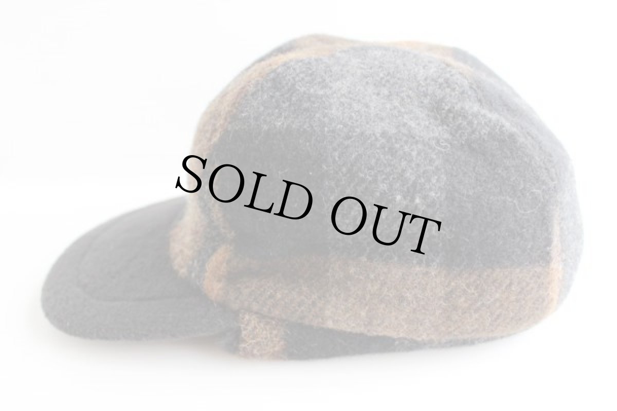 画像2: USA製 LAKE OF THE ISLES チェック 耳当て付き ウールキャップ L (2)