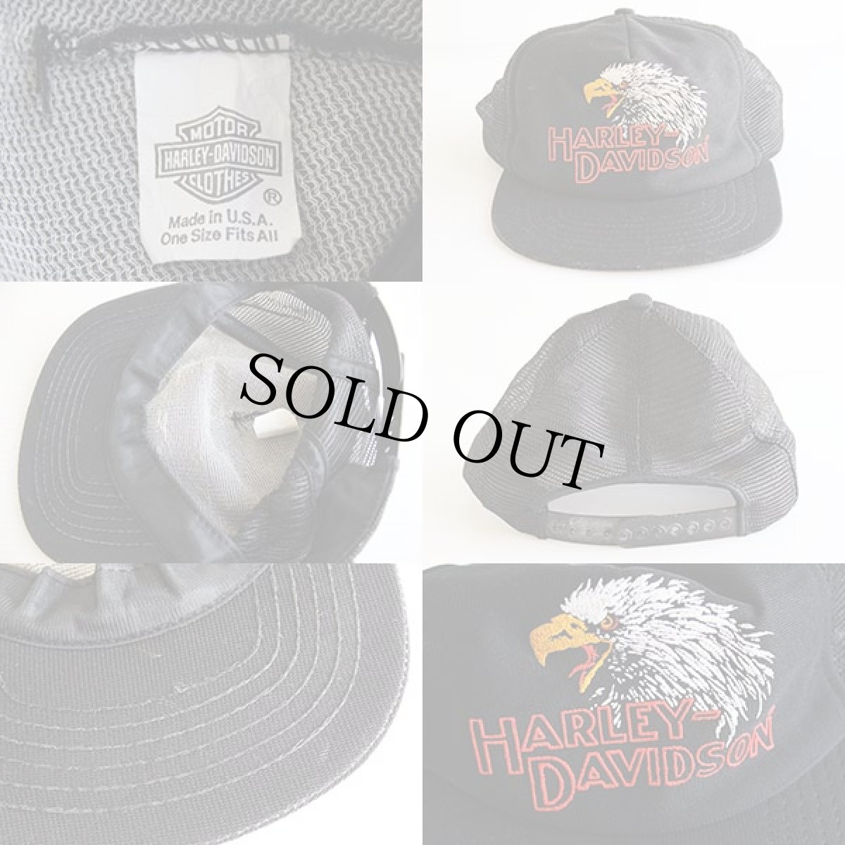 画像3: 80s USA製 HARLEY-DAVIDSONハーレー ダビッドソン メッシュキャップ 黒 (3)