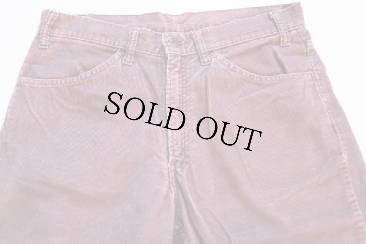 画像2: 80s Levi'sリーバイス 519 コーデュロイパンツ 小豆 w32 L30 (2)