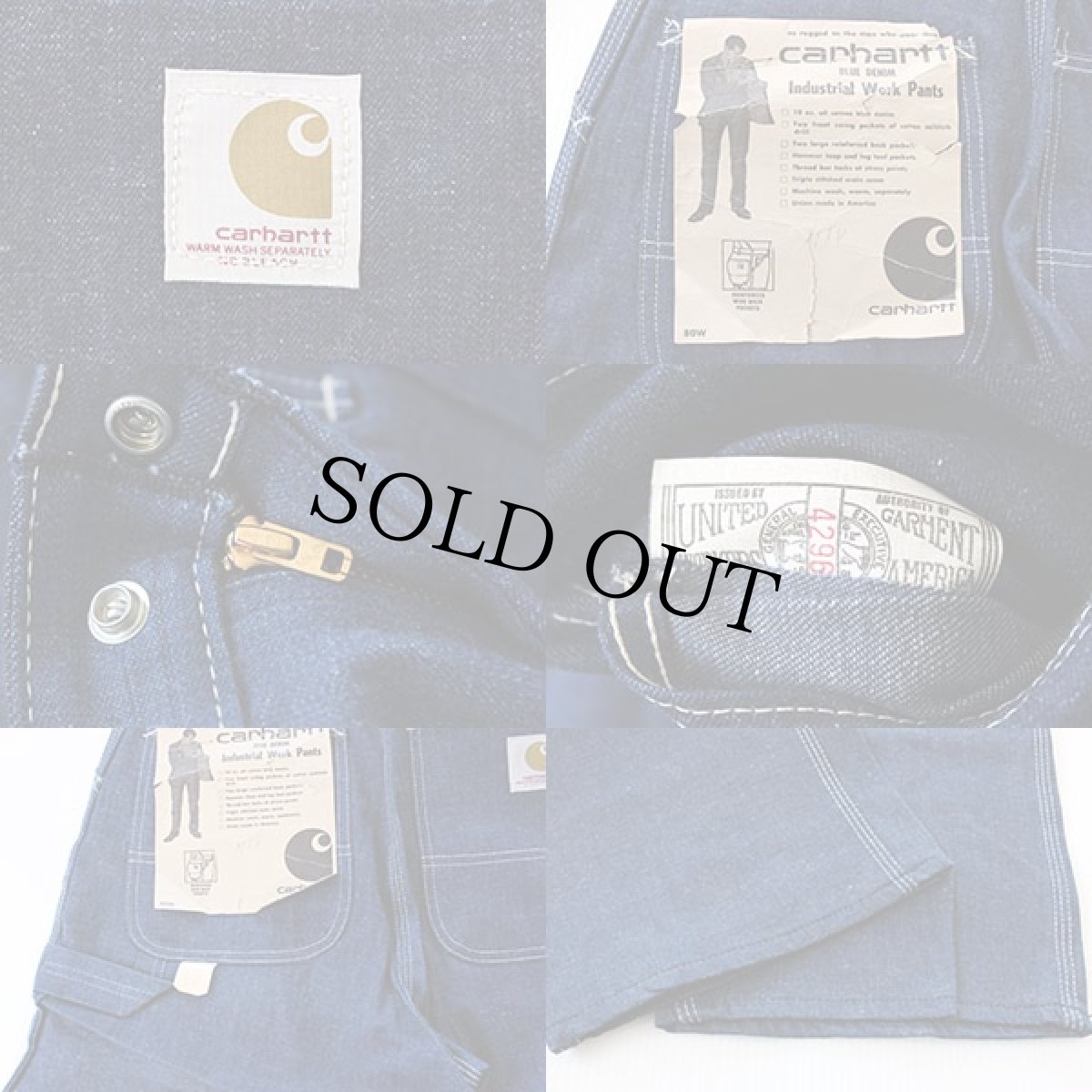 画像3: デッドストック★70s USA製 carharttカーハート デニム ペインターパンツ 31x32 (3)