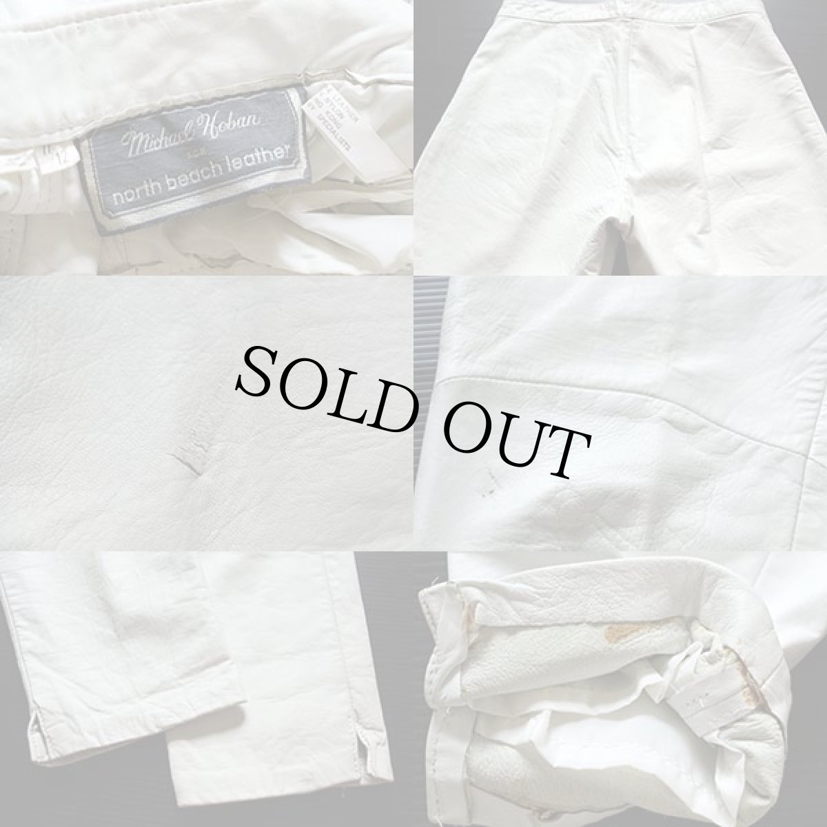 画像3: 80s NORTH BEACH LEATHERノースビーチ レザーパンツ 白 (3)