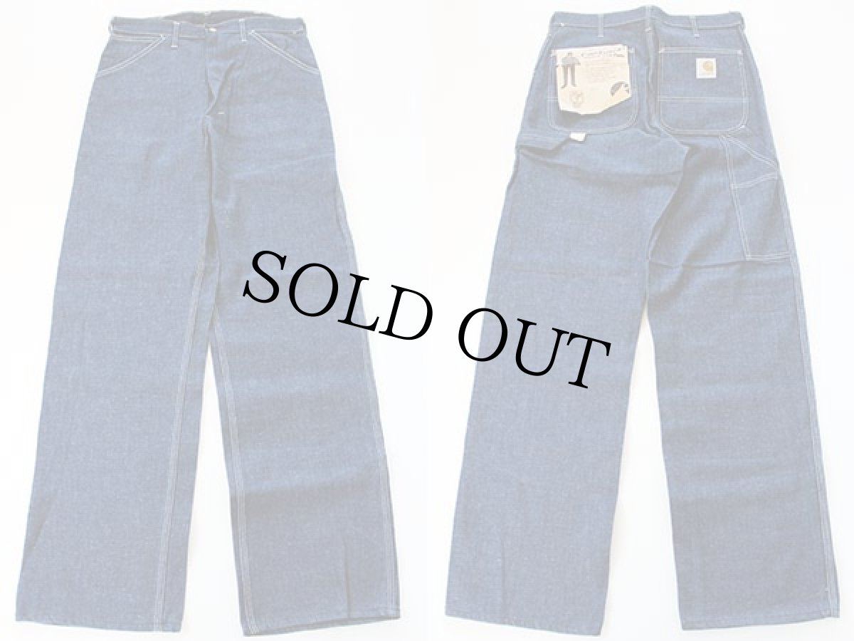 画像2: デッドストック★70s USA製 carharttカーハート デニム ペインターパンツ 31x32 (2)